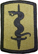 30th Medical Brigade OCP Scorpion Shoulder Patch with Velcro