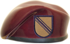  647th Quartermaster Company Ceramic Beret With Flash