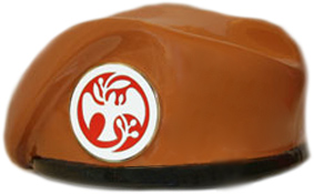 Ceramic Glass Beret, Multi-National Peacekeeper With Crest