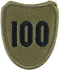 100th Infantry Division OCP Scorpion Shoulder Patch With Velcro