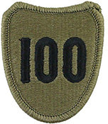 100th Division Training OCP Scorpion Shoulder Patch With Velcro