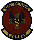 Air Force 1st Special Operations Medical Squadron Spice Brown OCP Scorpion Shoulder Patch With Velcro