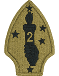 2nd Marine Corps Division OCP Scorpion Shoulder Patch With Velcro