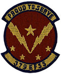 Air Force 379th Expeditionary Force Support Squadron Spice Brown OCP Scorpion Shoulder Patch With Velcro