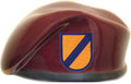 82nd Aviation Company D Ceramic Beret With Flash
