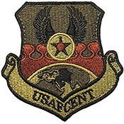 Air Force Central Command Spice Brown OCP Scorpion Shoulder Patch With Velcro