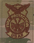 Air Force Fire Protection DEPUTY FIRE CHIEF OCP Scorpion Badge With Velcro