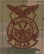 Air Force Fire Protection DEPUTY FIRE CHIEF OCP Scorpion Badge With Velcro