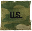 OCP Scorpion 2 x 2 Square With Velcro Civilian Black US Letters