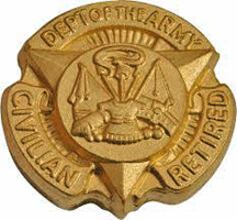 US Army Lapel Pin Army Civilian Retired
