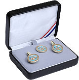 US Army Cuff Links And Tie Tack In Presentation Box