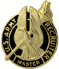 Army Master Recruiter Dress Brite Metal Badge