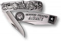 Army Lockback Knife - Large Silver Antique