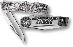 Army Lock back Knife - Small Silver Antique