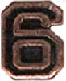 Bronze Numeral 6 For Ribbons
