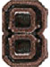 Bronze Numeral 8 For Ribbons