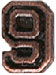 Bronze Numeral 9 For Ribbons