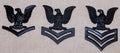 Navy Enlisted Cap Devices Black & Brite Metal