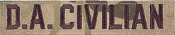 OCP Scorpion Brown Name Tag For DA Civilian With Velcro