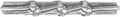 Good Conduct Clasp For Ribbons And Large Medals Silver 3 Knots