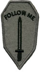 Infantry School And Center Shoulder Patch