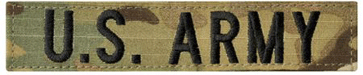 U.S. ARMY OCP Scorpion Name Tag Without Velcro
