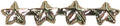 Star Attachment Silver 4 Quad For Ribbon