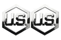 U.S. Space Force U.S. Enlisted Letters Collar Device