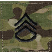 E-6 Staff Sergeant SSG OCP Scorpion Insignia With Velcro