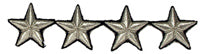 USMC Officer Insignia Synthetic Embroidered, 2 X 2 Cut Out