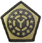 108th Sustainment Brigade OCP Scorpion Shoulder Patch With Velcro