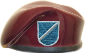 151st Infantry Detachment (LRSD) Ceramic Beret With Flash