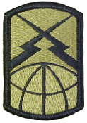 160th Signal Brigade OCP Scorpion Shoulder Patch With Velcro