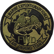1st Marine Expeditionary Force OCP Scorpion Shoulder Patch With Velcro BLACK BORDER