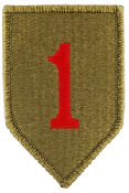 1st Infantry Division OCP Scorpion "RED 1" Shoulder Patch With Velcro