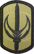 228th Signal Brigade OCP Scorpion Shoulder Patch With Velcro
