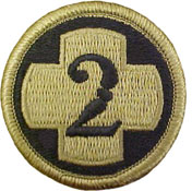 2nd Medical Brigade OCP Scorpion Shoulder Patch With Velcro