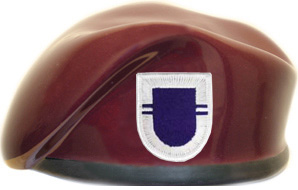 325th Infantry 2nd Battalion Ceramic Beret With Flash