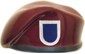 325th Infantry Headquarters Ceramic Beret With Flash