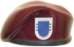325th Infantry 3rd Battalion Ceramic Beret With Flash
