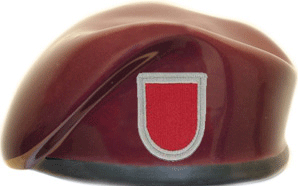 503rd Airborne Infantry HQ Battalion Ceramic Beret with Flash 
