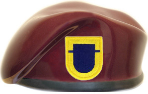 504th Infantry Regiment 1st Battalion Ceramic Beret With Flash