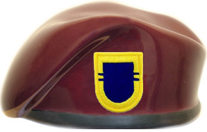 504th Infantry Regiment 2nd Battalion Ceramic Beret With Flash