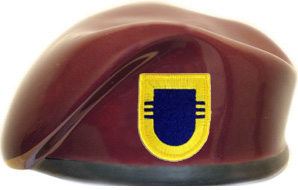 504th Infantry Regiment 3rd Battalion Ceramic Beret With Flash