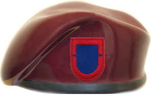 505th Infantry Regiment 1st Battalion Ceramic Beret With Flash