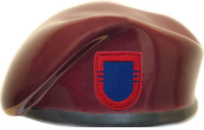 505th Infantry Regiment 3rd Battalion Ceramic Beret With Flash