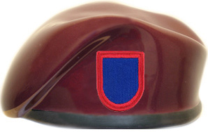 505th Infantry Regiment Headquarters Ceramic Beret With Flash