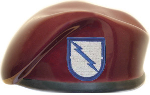 507th Infantry 1st Battalion Ceramic Beret With Flash