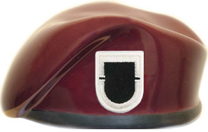 508th Infantry 1st Battalion Ceramic Beret With Flash
