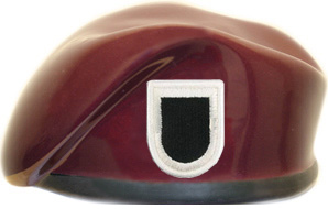 508th Infantry Headquarters Ceramic Beret With Flash